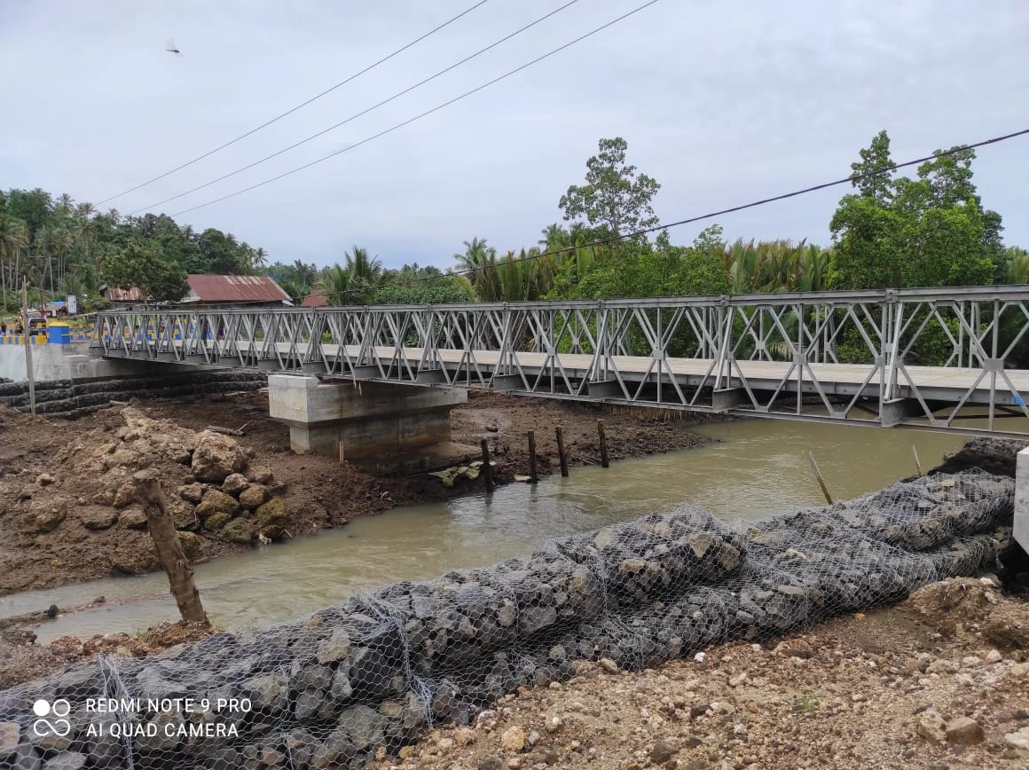Proyek Jembatan Bailey DSR 21 X 2 Unit Halmahera Utara - Rangka Jembatan - Wasaka Tomo Engineering